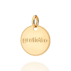 GOLD GRATIDÃO (GRATITUDE) CIRCLE PENDANT