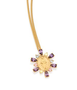 GOLD OUR LADY OF GRACE PENDANT