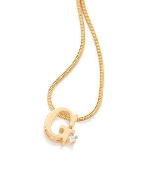 GOLD SPARKLE LETTER PENDANT