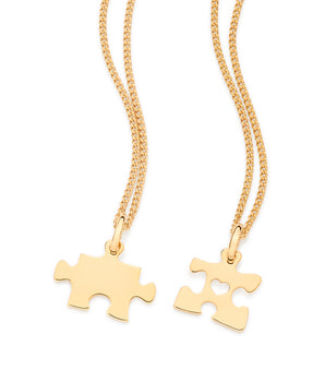 GOLD 2-IN-1 PUZZLE PIECES PENDANTS
