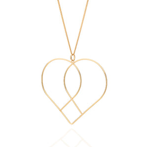 GOLD BROKEN HEART MAXI PENDANT