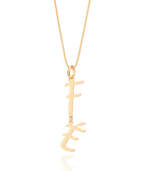 GOLD FAITH (FÉ) DANGLY PENDANT