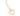 GOLD STUDDED HEART PENDANT IN WHITE