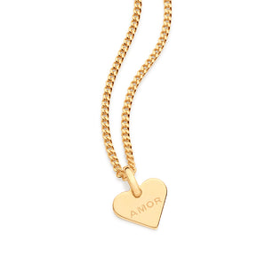 GOLD HEART AMOR (LOVE) PENDANT