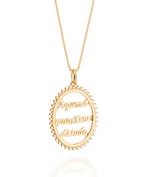 GOLD THANKFUL OVAL PENDANT