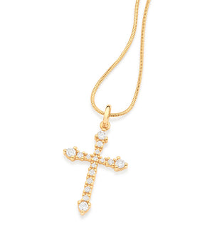 GOLD SHINE FROM WITHIN CROSS PENDANT