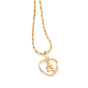 GOLD 18TH BIRTHDAY HEART PENDANT