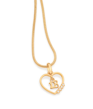 GOLD 18TH BIRTHDAY HEART PENDANT