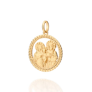 GOLD SACRED FAMILY PENDANT