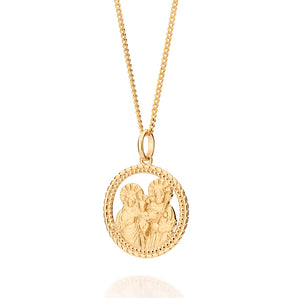 GOLD SACRED FAMILY PENDANT