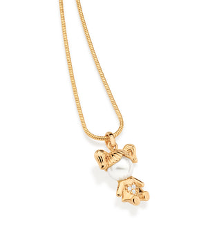 GOLD PEARL GIRL PENDANT