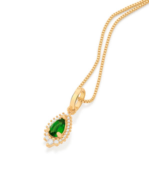 GOLD GREEN DROPLET PENDANT