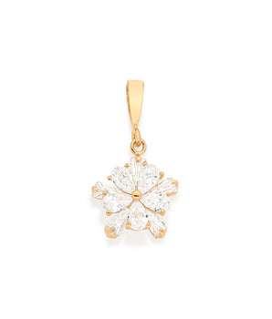 GOLD STUDDED FLOWER PENDANT