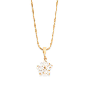 GOLD STUDDED FLOWER PENDANT