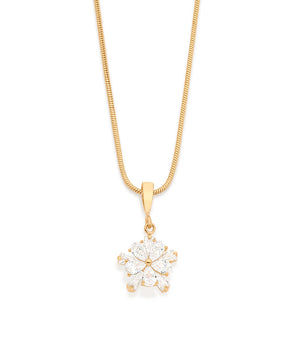GOLD STUDDED FLOWER PENDANT