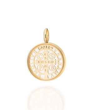 GOLD SAINT BENEDICT PENDANT