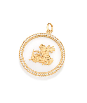 GOLD SAINT GEORGE MEDAL PENDANT