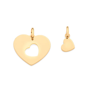 GOLD 2-IN-1 HEART PENDANT