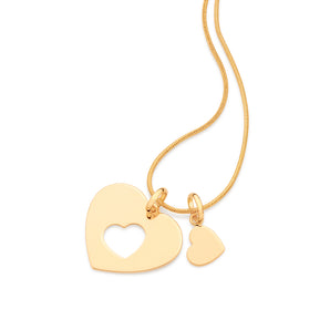 GOLD 2-IN-1 HEART PENDANT