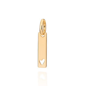 GOLD HEART VERTICAL PENDANT