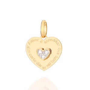 GOLD ENGRAVED HEART PENDANT