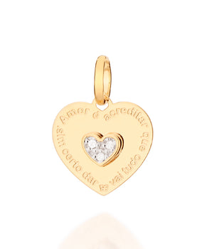 GOLD ENGRAVED HEART PENDANT