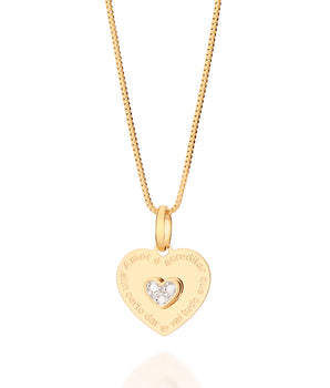 GOLD ENGRAVED HEART PENDANT