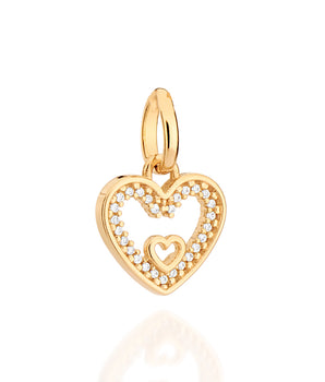 GOLD BEATING HEART PENDANT