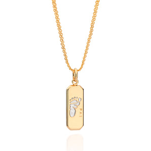 GOLD MEN'S BABY FEET PENDANT