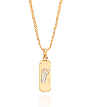 GOLD MEN'S BABY FEET PENDANT