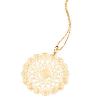 GOLD FLOWER MANDALA PENDANT