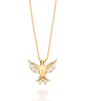 GOLD HOLY SPIRIT DOVE PENDANT
