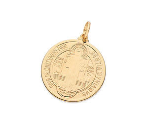 GOLD SAINT BENEDICT PENDANT