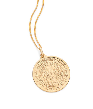 GOLD SAINT BENEDICT PENDANT