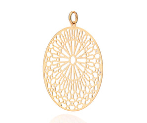 GOLD ARABESQUE MANDALA PENDANT