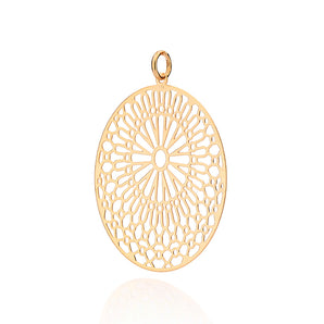 GOLD ARABESQUE MANDALA PENDANT