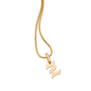 GOLD SCRIPT LETTER PENDANT