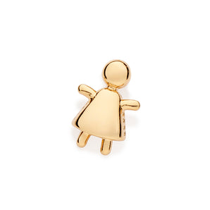 GOLD GIRL STICK FIGURE PENDANT