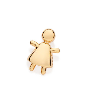 GOLD GIRL STICK FIGURE PENDANT