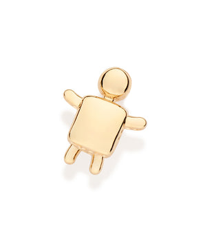 GOLD BOY STICK FIGURE PENDANT