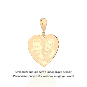 GOLD HEART CUSTOMIZABLE PENDANT