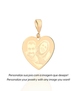 GOLD HEART CUSTOMIZABLE PENDANT