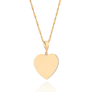GOLD HEART CUSTOMIZABLE PENDANT