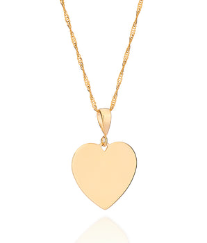 GOLD HEART CUSTOMIZABLE PENDANT