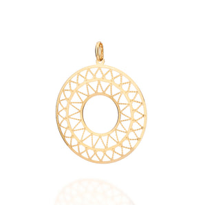GOLD SUNNY DAY MANDALA PENDANT