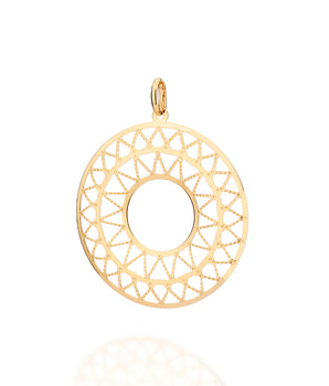GOLD SUNNY DAY MANDALA PENDANT