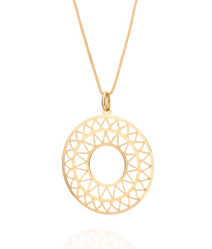 GOLD SUNNY DAY MANDALA PENDANT