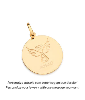 GOLD ANGEL MEDAL PENDANT