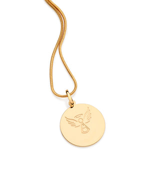 GOLD ANGEL MEDAL PENDANT