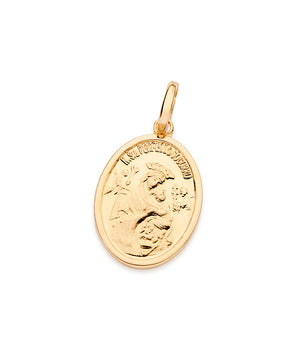 GOLD OUR LADY OF PERPETUAL HELP PENDANT